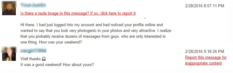 online dating first message template